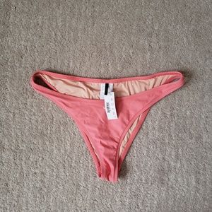 Jcrew 1989 high leg bikini bottom pink M
